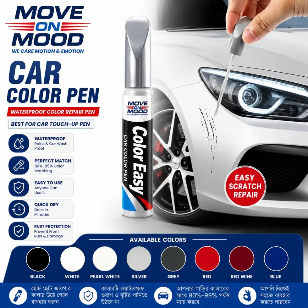 Move on Mood Car Color Touch-Up Pen | Waterproof Car Scratch Repair Paint Pen | Universal Auto Paint Repair Pen (12ml)